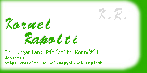 kornel rapolti business card